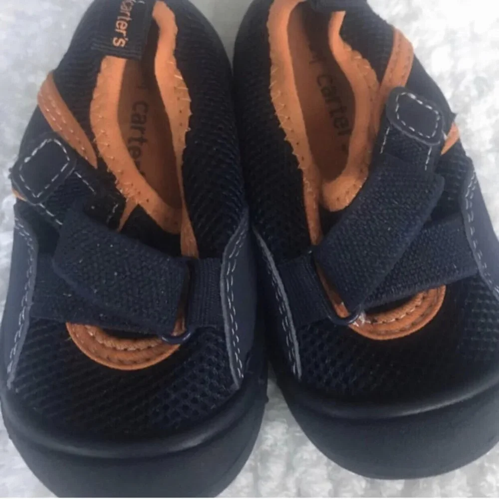 Boys Navy and Orange Water Shoes
